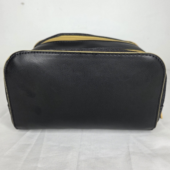 Bulgari Parfumes In Black With Yellow Trim Toiletry Bag - Picture 2 of 11